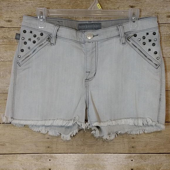 Rock & Republic Pants - Rock & Republic Pixie Denim Shorts Frayed Hem